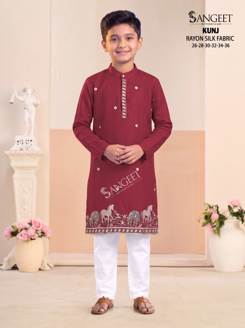 Sangeet Kunj Vol 1 Rayon Silk Kids Kurta